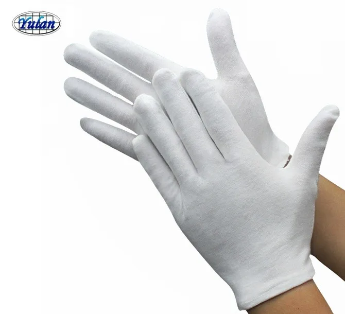 disposable thin white cotton gloves