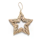Star Decor 11.5"Driftwood Star Wall Hanging Decor Beach Modern House Decoration Christmas Star Wall Decor