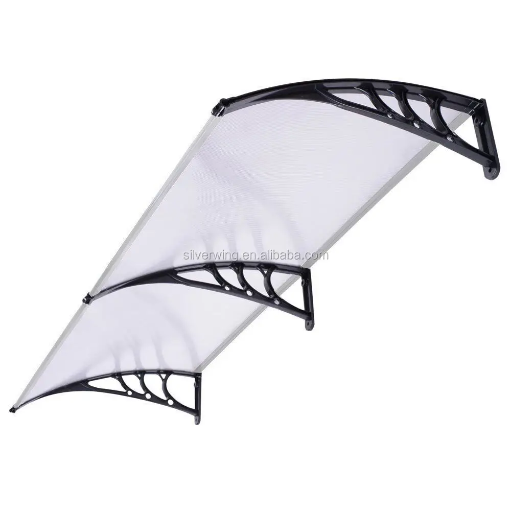 New Door Canopy Awning Front Back Porch Outdoor Shade Patio Cover Black or White 
