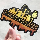wholesale Custom Screen printing Golden silver sign sticker