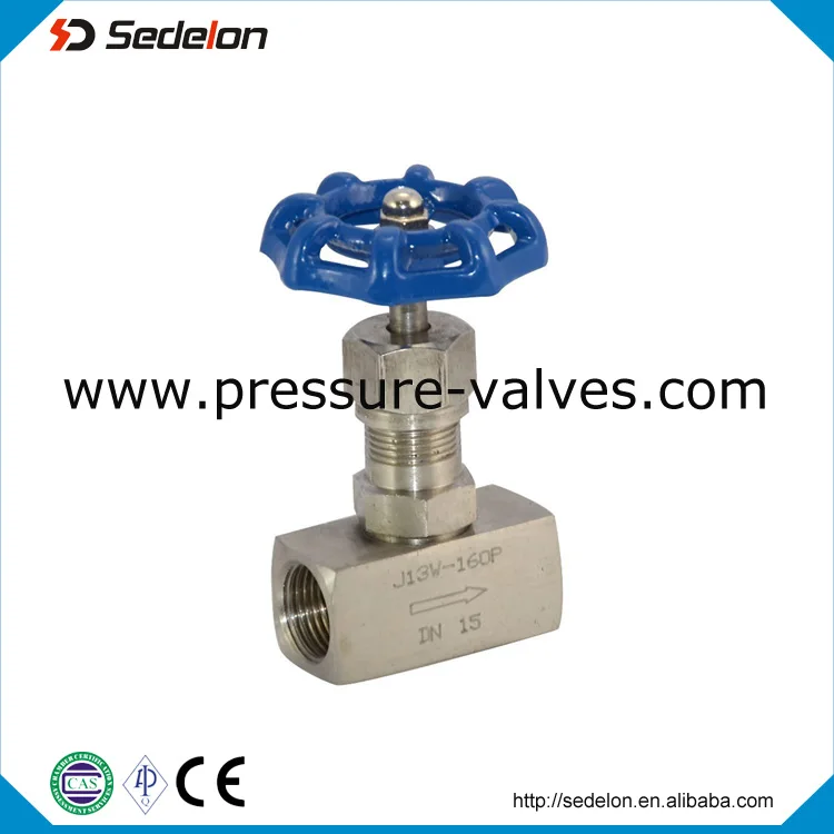 Stainless Steel High Pressure Needle Valve DN15 1/2 Female Thread J13W 160P SS316 