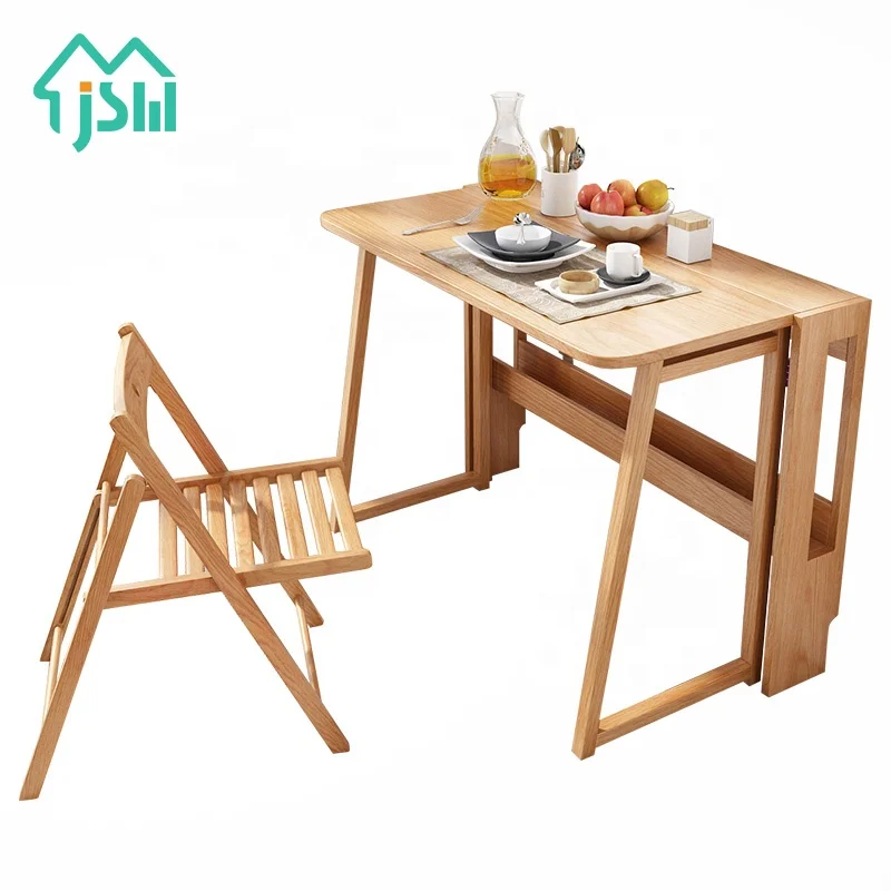 Contemporary Design Modern Furniture Household Soild Wood Folding Dining Table