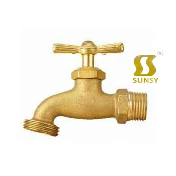 Yuhuan Sunsy Factory Forged Bsp Npt Golden Color Brass Tap Water Hose