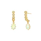 Opal Jewelry HYH Best Selling Gold Cz Opal Earrings Jewelry