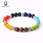 Stone And Beads Bracelets Wholesale Custom Chakra Yoga Power Crystal Stone Beads Bracelet