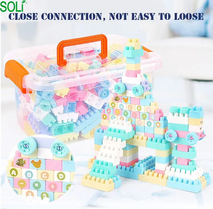 Best selling children assembled plastic large particles building blocks Creative enlightenment toys bricks