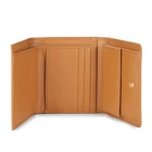 Fashion Purse Fashion Custom Women Fashion Tan Purse Ladies Trifold Genuine Leather Wallet