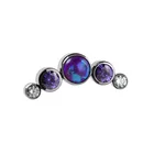Attachments ASTM F136 Titanium Internally Threaded 3 Synthetic Opal Crystal Cluster M0.9 16G Ends