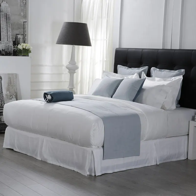 Complete Bedding Set Gray Stripe Choose Sizes 1000 Thread Count Egypt Cotton 