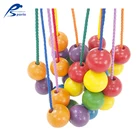 Kids DIY 25mm Colorful Round Wooden Beads For Jewelry Making