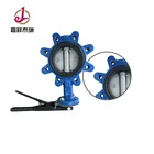 Valve Lever Cast Iron Body Ductile Disc Plate Epdm Seat Price List Wafer Butterfly Valve With Lever Handle