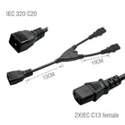 Cable Power IEC 320 C20 Male To 2 X C13 Female Y Splitter Cable C13 C20 Power Cord Server UPS Power Cable