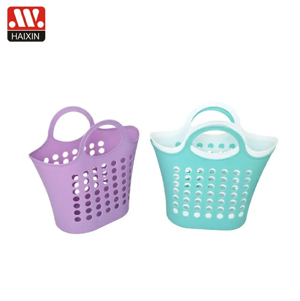 Wholesale new style dirty clothing plastic storage basket PE square large capacity laundry basket