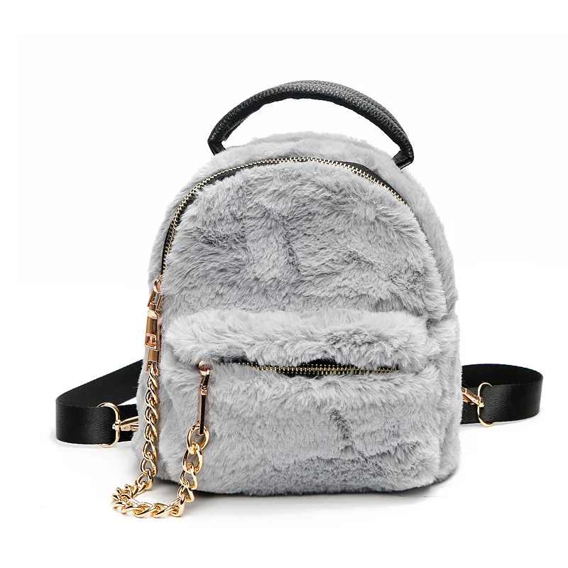 mini furry backpack