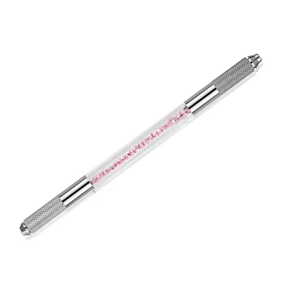 Professional Microblading Tattoo Pen with 14.2cm Length Stainless Steel and Plastic Double Head Design for Eyebrow Microblading