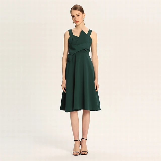 emerald green cotton dress