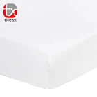 100% Crib Sheets Baby Fitted White Infant Fitted Cot Sheet Organic 100% Cotton Waterproof Baby Crib Sheet