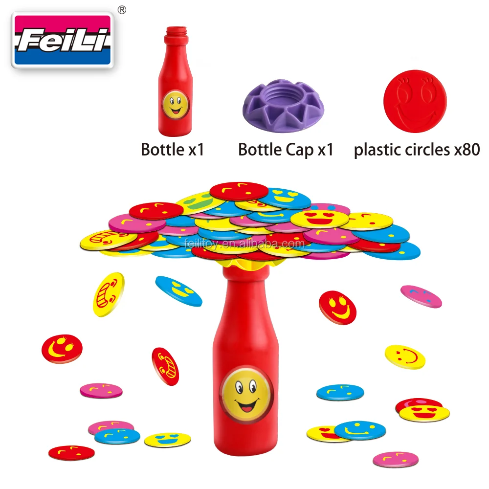 hot sell online shop bottle coins stacking game toys for kids education board game