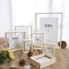Art Wholesale Transparent Double Sided Glass Picture Wooden Frame And Acrylic Floating Photo Frame Wall Art Marco