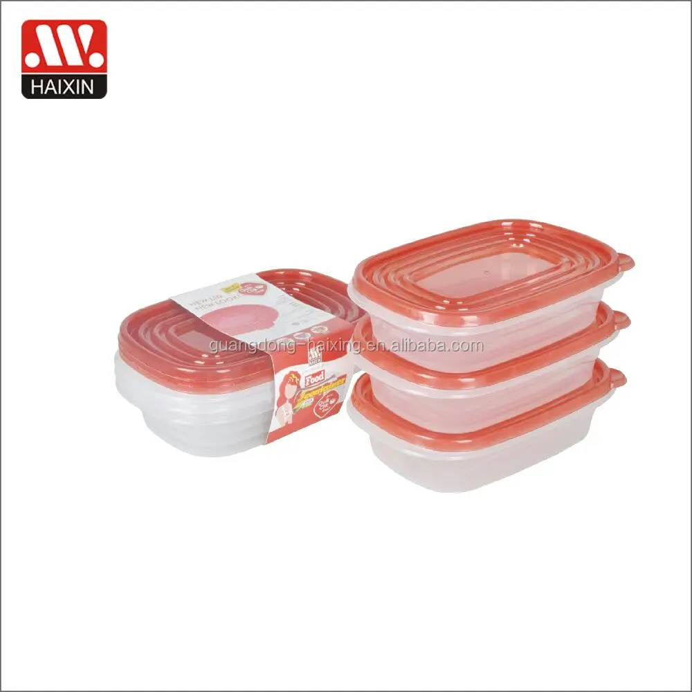 Haixing Plastic 950nl Food Container Set of 2pcs Reusable large Food Box for Snack Keep Fresh