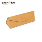 Gray Case Optical Sunglasses Shinetai Wholesale Gray Triangle Handmade Foldable PU Optical Sunglasses Case