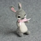 Handicraft Easter Rabbit - DIY Handicraft Supply Soft Merino Wool Roving Needle Felting Kit