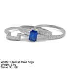Wedding RZH-RA01 Factory Wholesale Rings Jewelry Women 925 Sterling Silver Wedding Rings Set