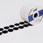 Tape Factory Supply 25mm Customized Nylon Self-Adhesive Strong Sticky Back Glue Hook And Loop Round Dots/ Circle/ Tape
