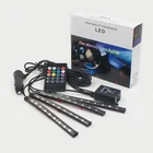 Rgb Led Strip Flexible Led Car Light Strip 12V Car RGB LED DRL Strip Light Car Auto Remote Control Interior Floor Decorative Flexible LED Strip Atmosphere Lamp Fog Lamp