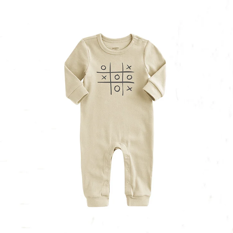 manufacturer New design fashion high quality baby long sleeve growsuit baby playsuit