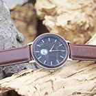 Watch Hot Sale Japan Quartz Movt 3atm Waterproof Marble Dial Stainless Steel Man Ultra Thin Wooden Watch