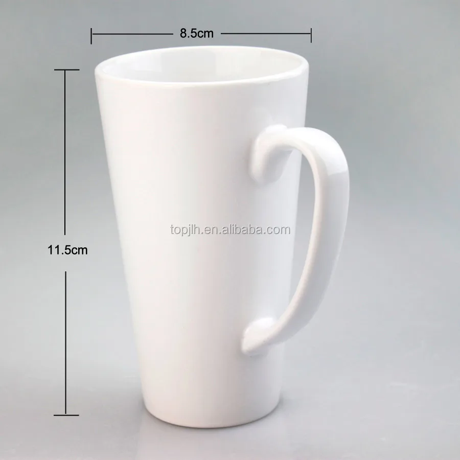 Topjlh Blank Sublimation Hot Sales Oz Coffee Latte Cone Mug