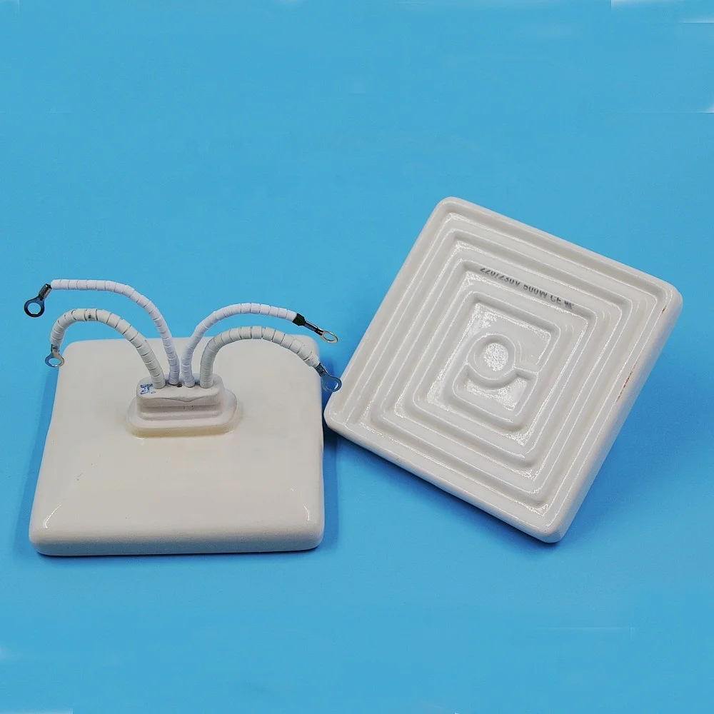 Ceramic Heater Plate 230V 250W 60x60MM Universal White Square Infrared