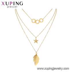 Xuping fashion 18k gold plated jewelry custom necklace, new designs pendant necklace, set jewellery choker necklace