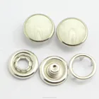 White Snap Fastener Custom 16L White Horn Pearl Stainless Steel Metal Prong Snap Fastener