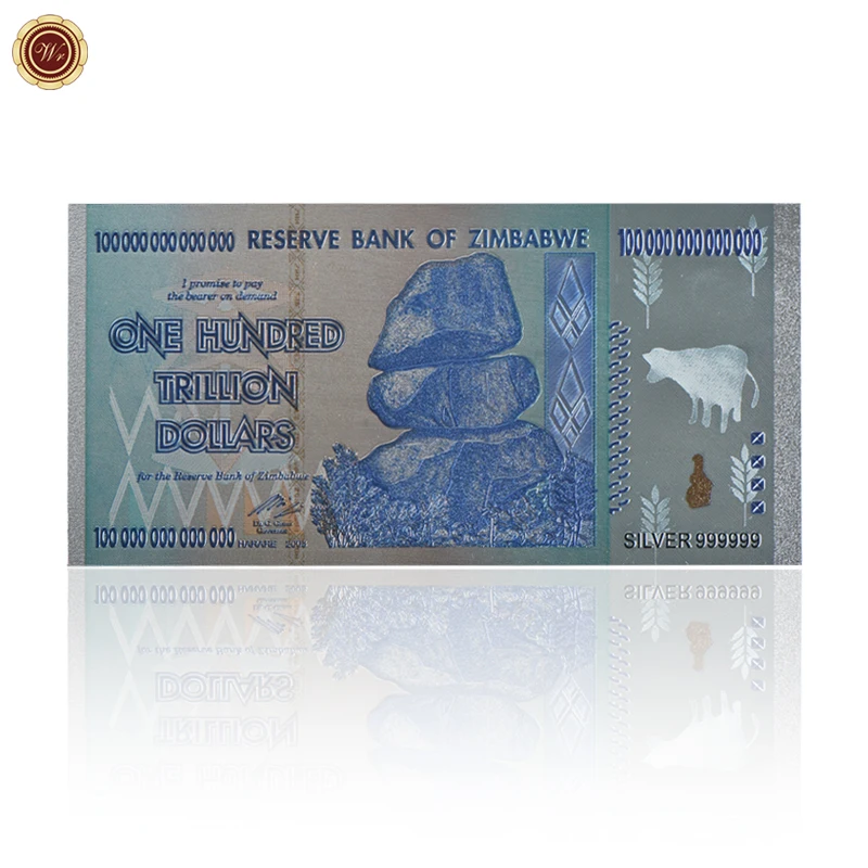 Wholesale New Products Silver Zimbabwe 100 Trillion Dollar For Decorative Buy Zimbabwe Banknote Banknotes Silver Banknotes Product On Alibaba Com