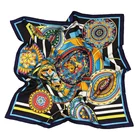 Silk Vintage Women Fashion Silk Scarf Vintage Printing Silk Twill Scarf