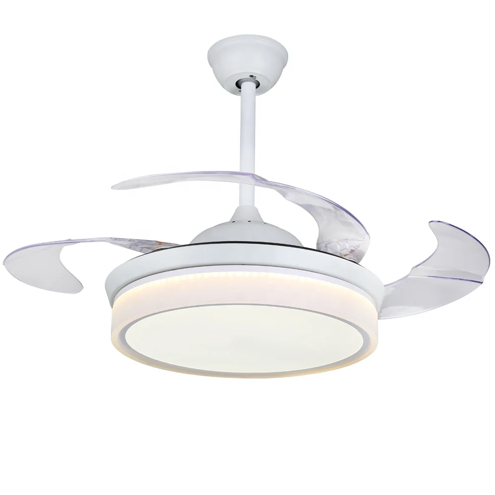 All White 42 Ceiling Fan With Plastic 