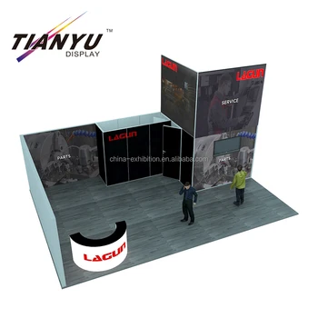 Standard size aluminum frame fashion system custom shape trade show displays exhibition booth equipment in jiangmen tianyu
