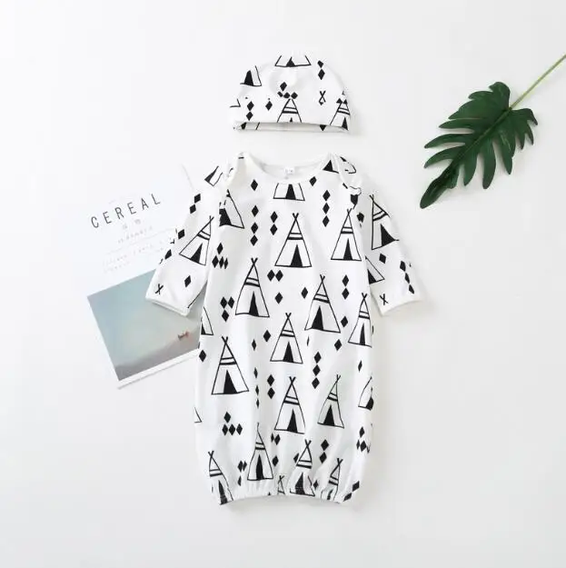 manufacturer Infant gowns pajamas 2pcs sleeping suit for babies newborn night gown sleepwear