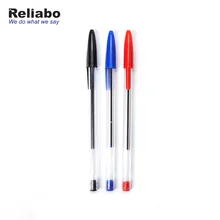 Reliabo Chinese Factory Customized Promotional Logo Plastic Recycled Transparent Ball Pen