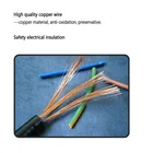 1.2m 1.5m 1.8m Pure Copper 3 Prong EU Ac Power Cable Computer Laptop Power Cord