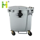 Plastic Waste Container Manufacturers 1100l 1100 Liter Medical Euro Plastic Waste Container With Wheels