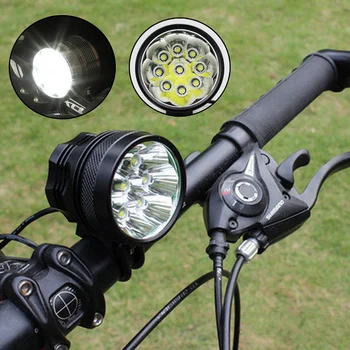 OEM Aluminum High Power 12000 Lumens 9pcs XML T6 LED Rechargeable Bike Bicycle Rear Lights