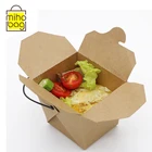 Natural Pasta Box Low MOQ 1 -stop Service Natural Kraft Paper Box For Pasta Lunch Noodle Packing