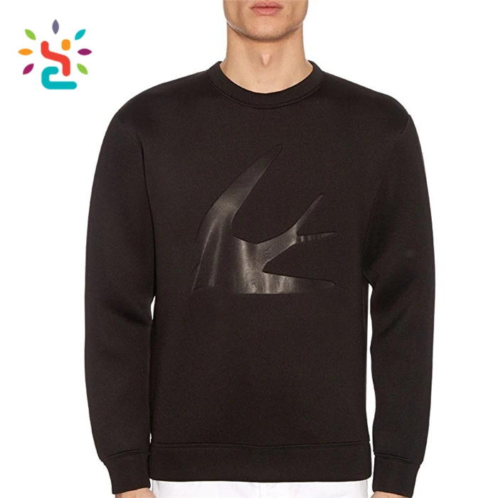 O Cuello De Neopreno Sudadera Liso De Color Negro Para Hombre Cuello  Redondo Sudadera Con Capucha Logotipo De Impresión Personalizado Muchacho  Adolescente De Neopreno T Camisa - Buy Suéter De Neopreno,Cuello Redondo