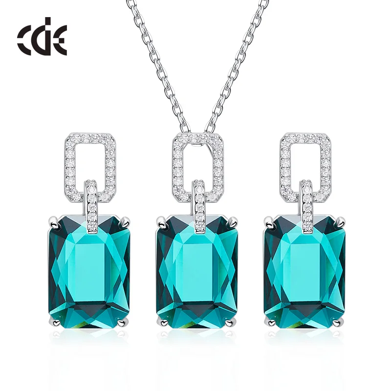 Fine Jewelry Set Necklace And Earring Bijoux Silver Wedding Jewelry Sets