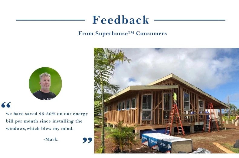 Superhouse California Aluminium Window Florida Miami-Dade NOA Approved Hurricane Proof High Impact Aluminium Awning Windows