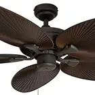 Decorative Fan 52 Inch Blade ABS Palm Leaf Outdoor Vietnam Decorative Ceiling Fan With Lamp