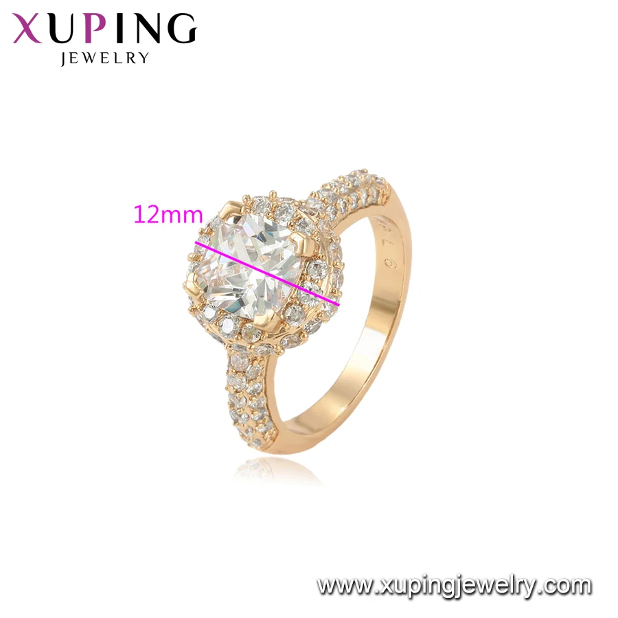 15295 Wholesale fashion ladies jewelry simple design zircon inset 18k gold plated finger ring